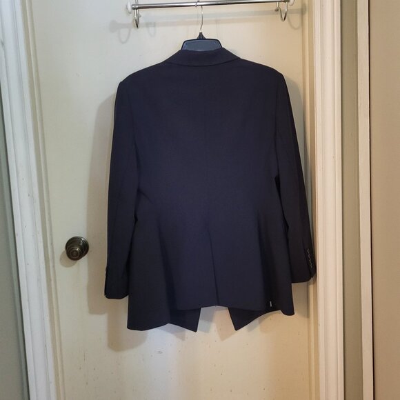 Theory Women's Wool Suit - Blazer & Pants. Navy Blue - Picture 13 of 14